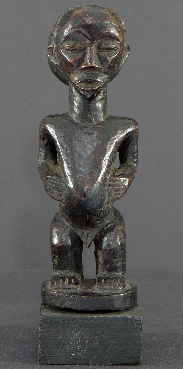 Democratic Republic Of The Congo, Luba People, 1960s, Carved Wooden Ancestor Figure.-photo-2