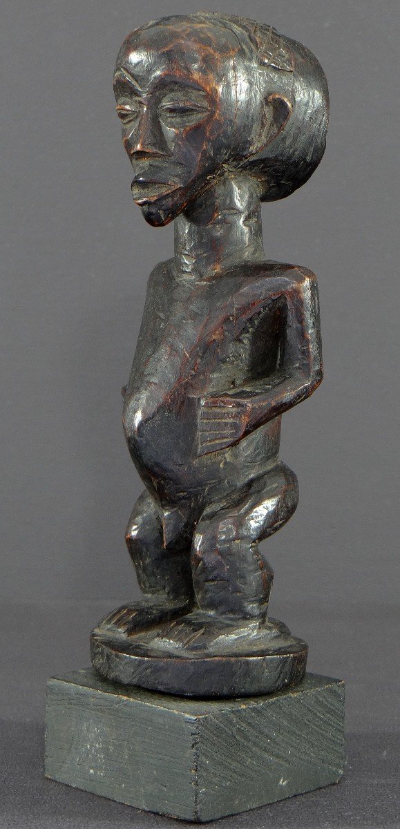 Democratic Republic Of The Congo, Luba People, 1960s, Carved Wooden Ancestor Figure.-photo-3