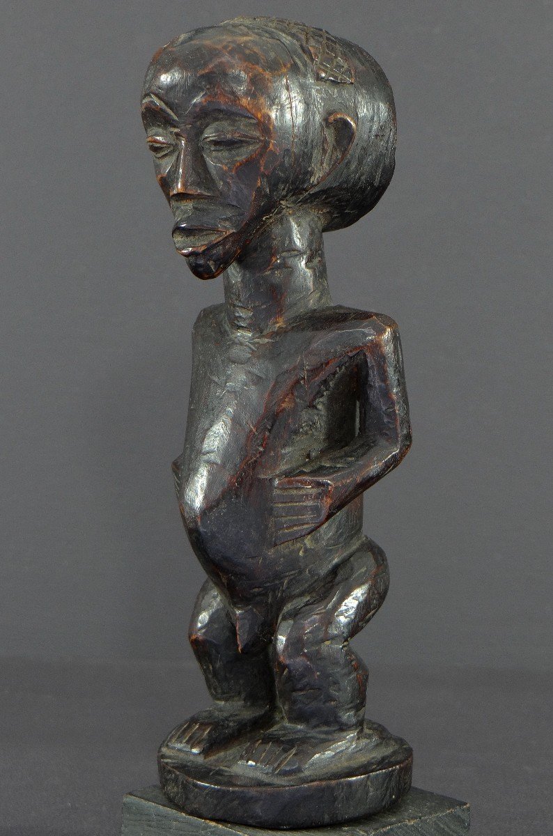 Democratic Republic Of The Congo, Luba People, 1960s, Carved Wooden Ancestor Figure.-photo-1
