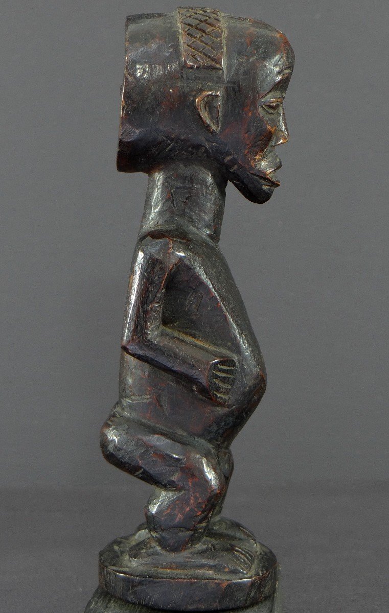 Democratic Republic Of The Congo, Luba People, 1960s, Carved Wooden Ancestor Figure.-photo-3