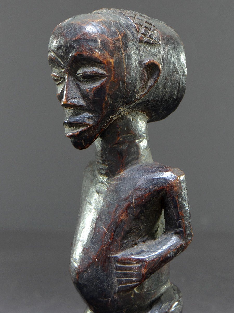 Democratic Republic Of The Congo, Luba People, 1960s, Carved Wooden Ancestor Figure.-photo-5