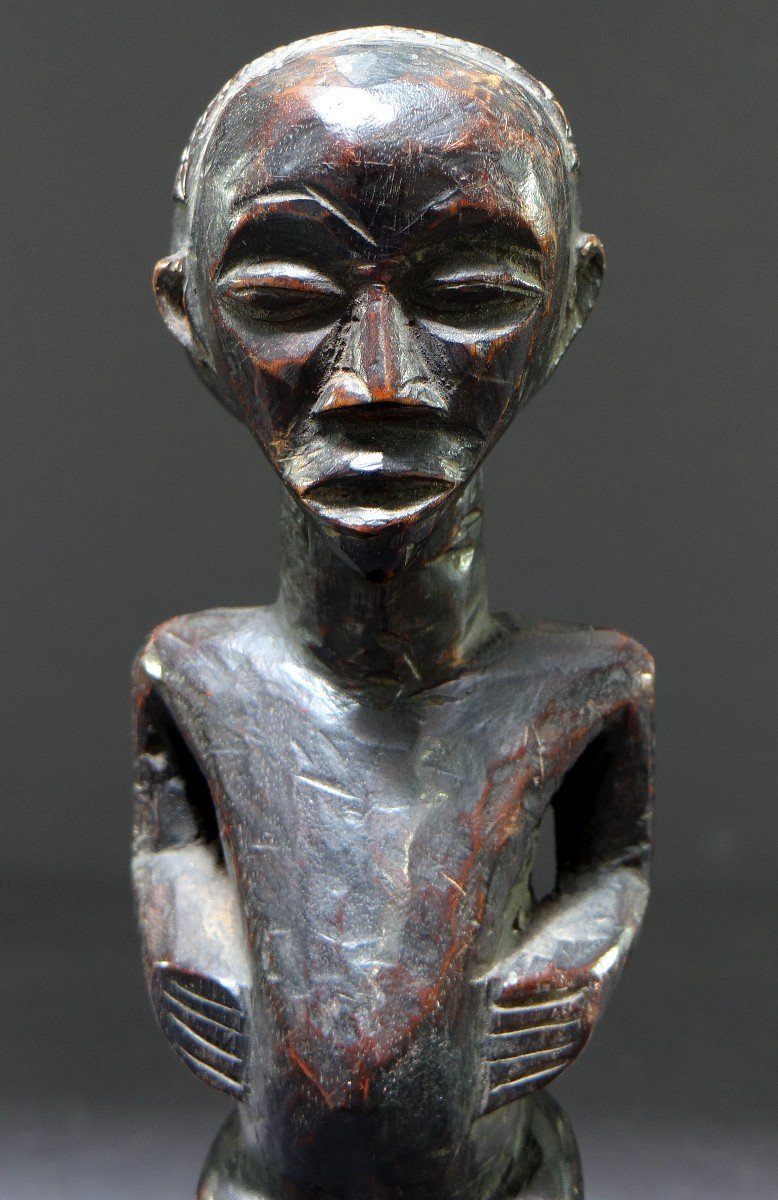 Democratic Republic Of The Congo, Luba People, 1960s, Carved Wooden Ancestor Figure.-photo-6