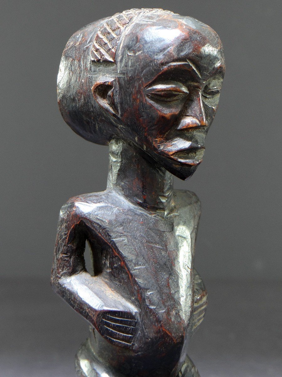 Democratic Republic Of The Congo, Luba People, 1960s, Carved Wooden Ancestor Figure.-photo-7