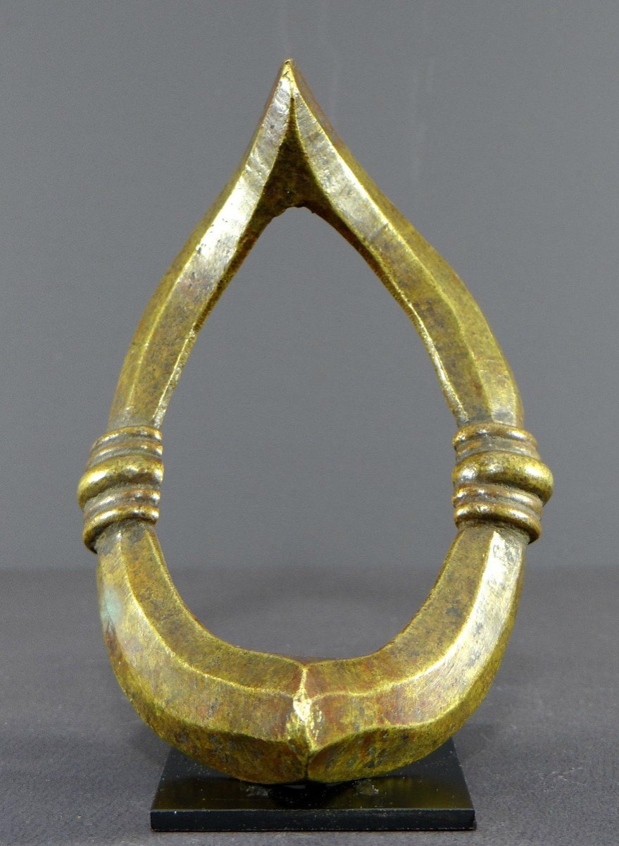 Côte D’ivoire, Peuple Senoufo, Début Du XXème Siècle, Chevillière En Bronze.