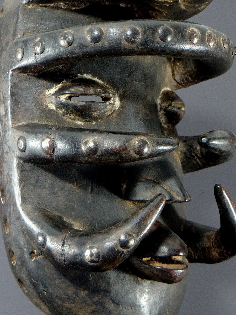 Ouest De La Côte D’ivoire, Peuple Bété, Première Moitié Du XXème Siècle, Superbe Masque En Bois-photo-4