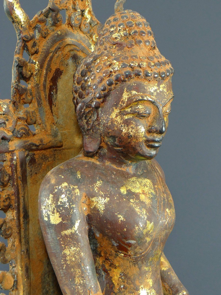 Birmanie, Fin Du XVIIIème Siècle, Début Du XIXème Siècle, Bouddha Mandalay En Bronze.-photo-3