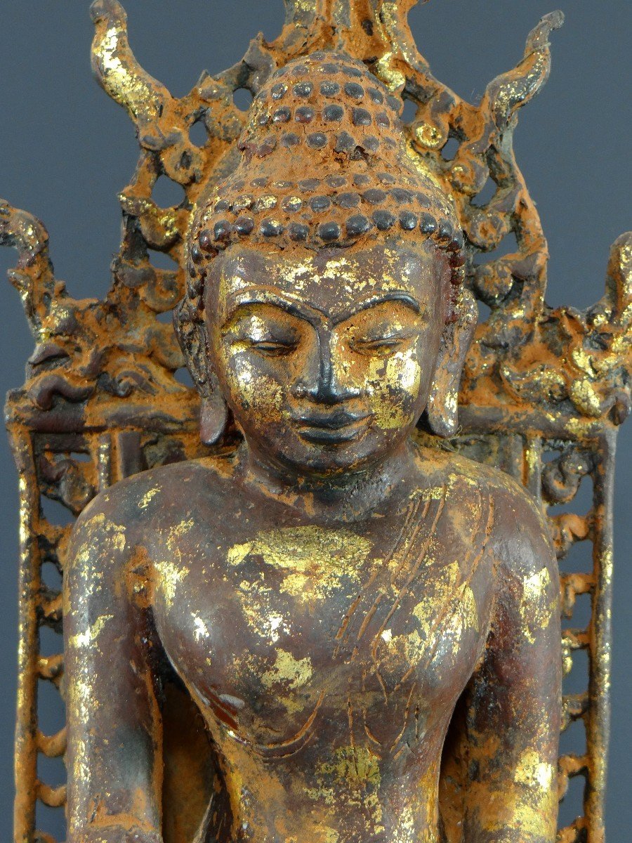 Birmanie, Fin Du XVIIIème Siècle, Début Du XIXème Siècle, Bouddha Mandalay En Bronze.-photo-4