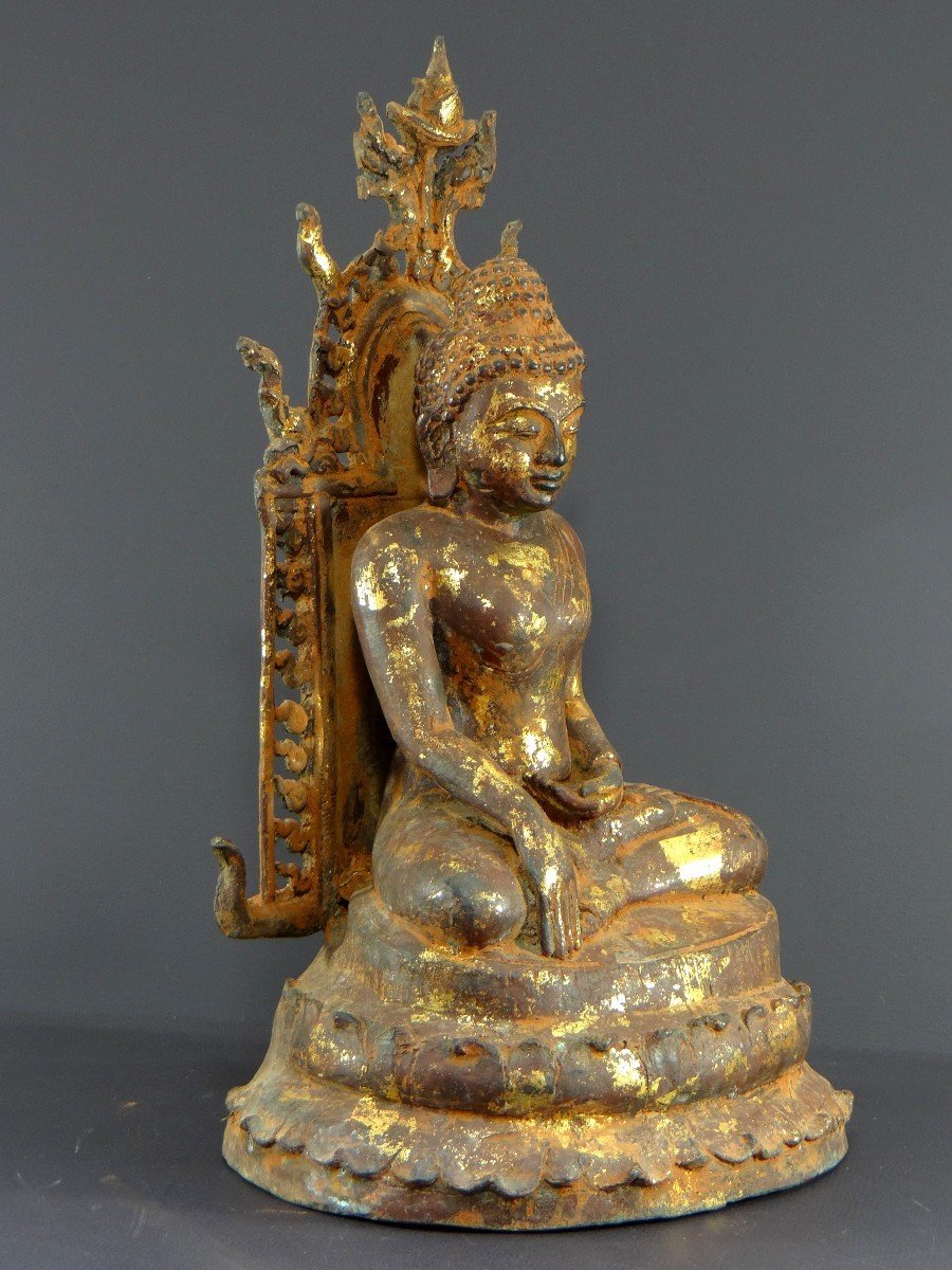 Birmanie, Fin Du XVIIIème Siècle, Début Du XIXème Siècle, Bouddha Mandalay En Bronze.-photo-3