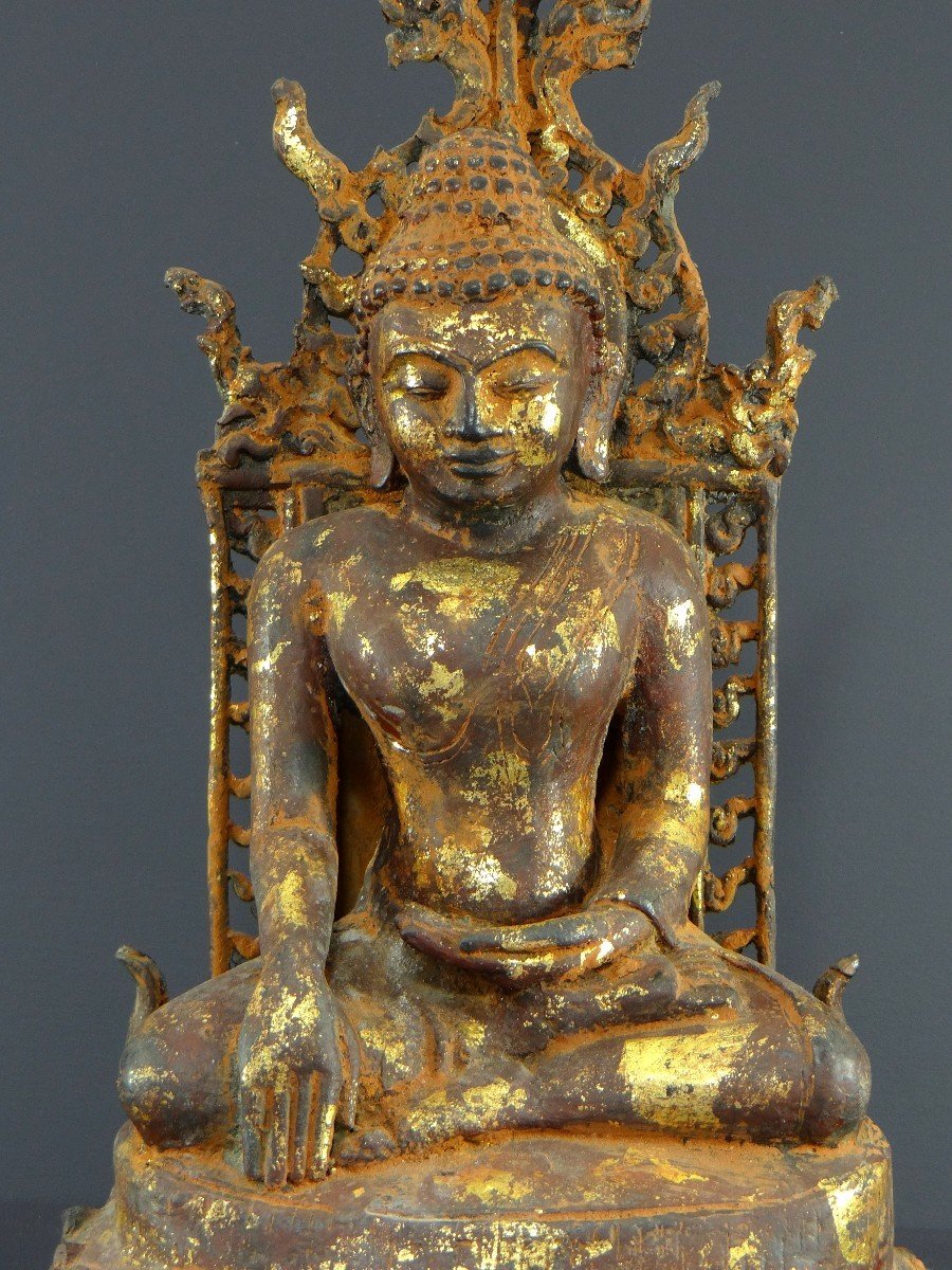 Birmanie, Fin Du XVIIIème Siècle, Début Du XIXème Siècle, Bouddha Mandalay En Bronze.-photo-5