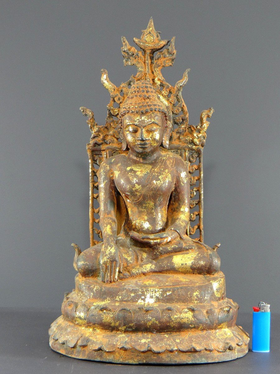 Birmanie, Fin Du XVIIIème Siècle, Début Du XIXème Siècle, Bouddha Mandalay En Bronze.-photo-8