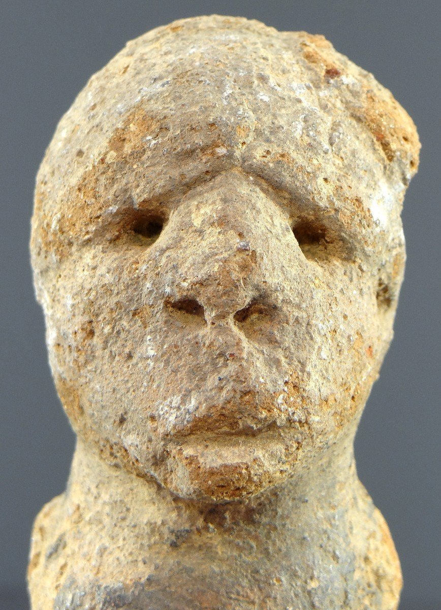 Nigéria, Culture Katsina, XIXème Siècle Ou Antérieur, Très Ancienne Tête En Terre Cuite . -photo-5