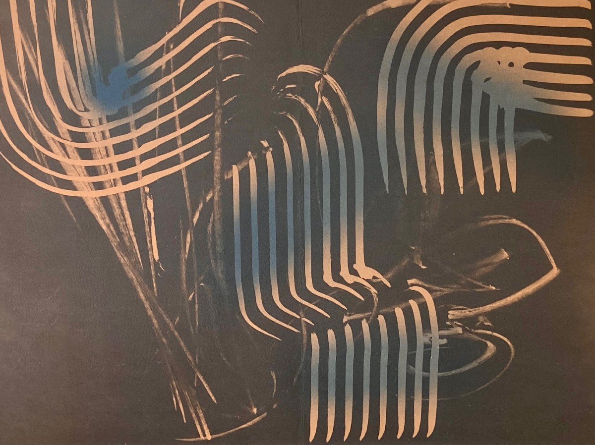  Hans Hartung, Lithographie Titrée « Farandole », Composition Abstraite, N°25/7 Datée 1971.-photo-3