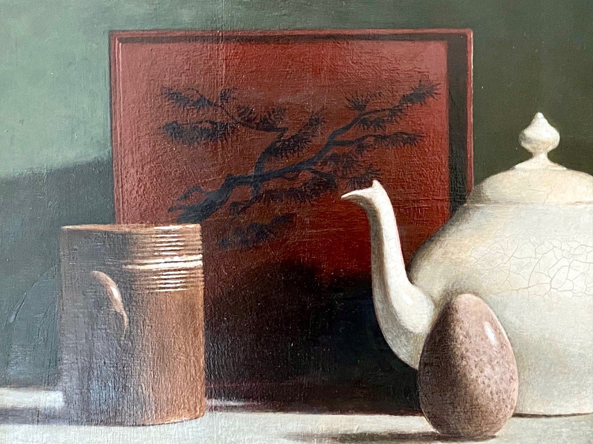 Jean Bailly (born 1940), Still Life With Teapot. -photo-4