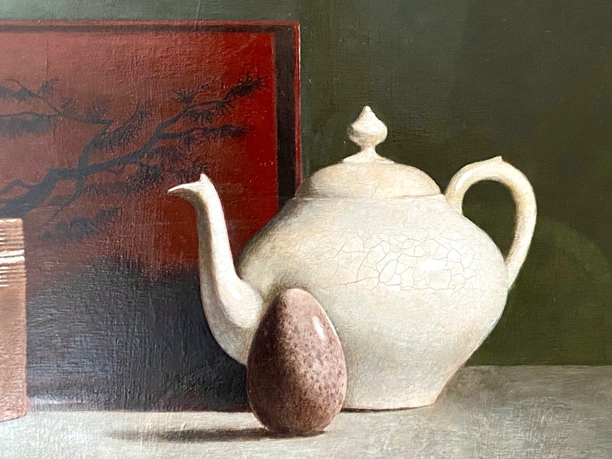 Jean Bailly (born 1940), Still Life With Teapot. -photo-2