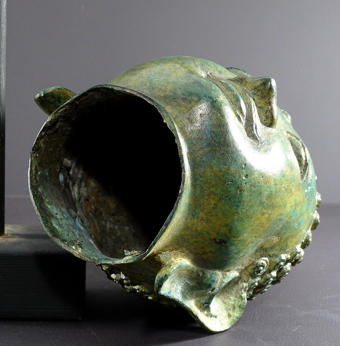 Thailand, 1920s/1930s, Large Bronze Buddha Head In Ayuttaya Style. -photo-6