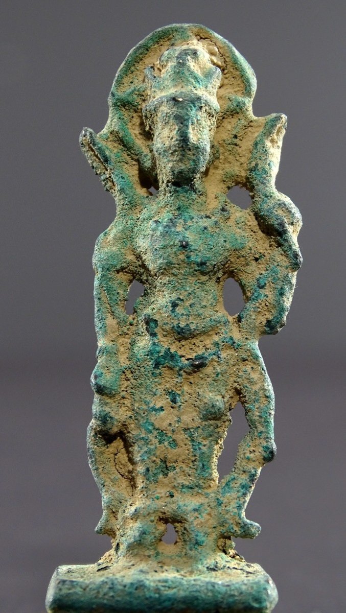 Gandhara Civilization, 2nd Century Ad, Bronze Statuette Bodhisattva Padmapani-photo-1