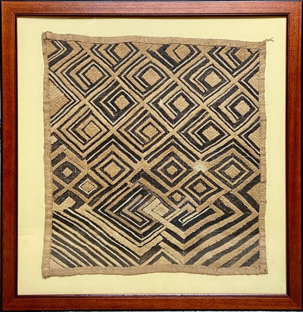 Democratic Republic Of Congo, Mid-20th Century, Grand Shoowa Velvet From Kasai. 