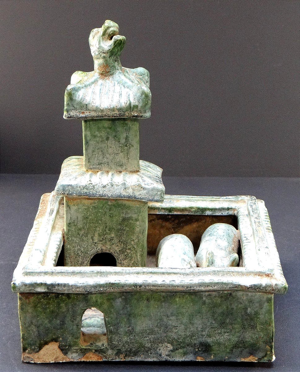 China, Early 20th Century, Glazed Earth Farmhouse In The Spirit Of The Han Dynasty.-photo-2