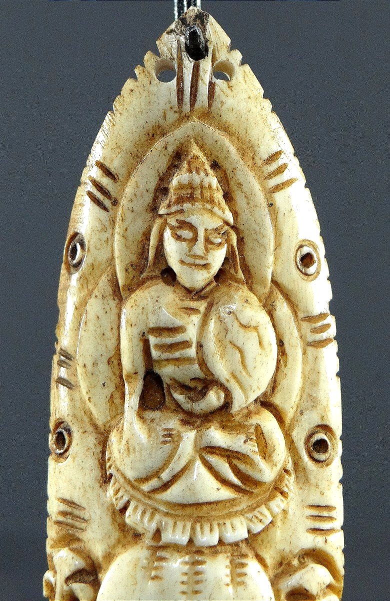 Tibet, 19th Century, Yak Bone Ritual Ornament III.-photo-3