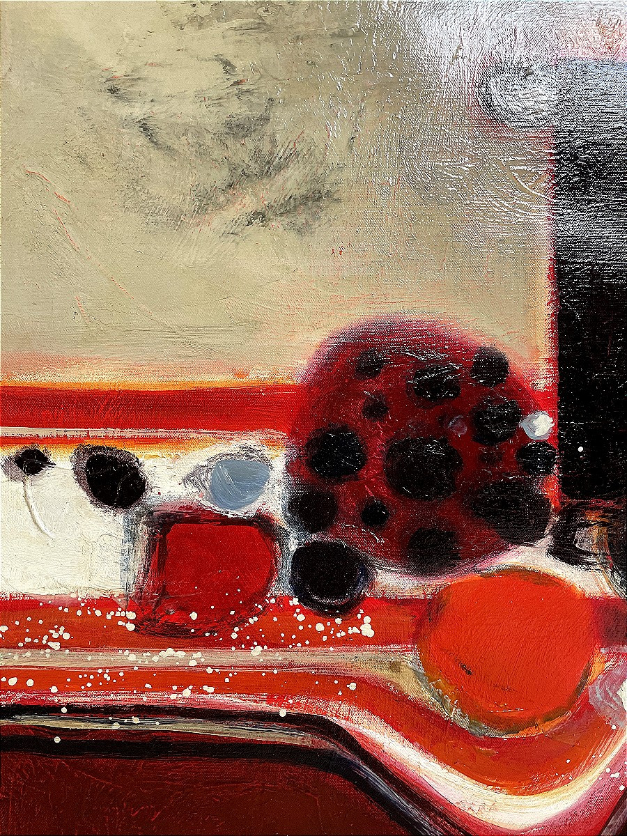 Frédéric Menguy (1927-2007),  Huile Sur Toile des années 1970 « Grand Vase».-photo-3