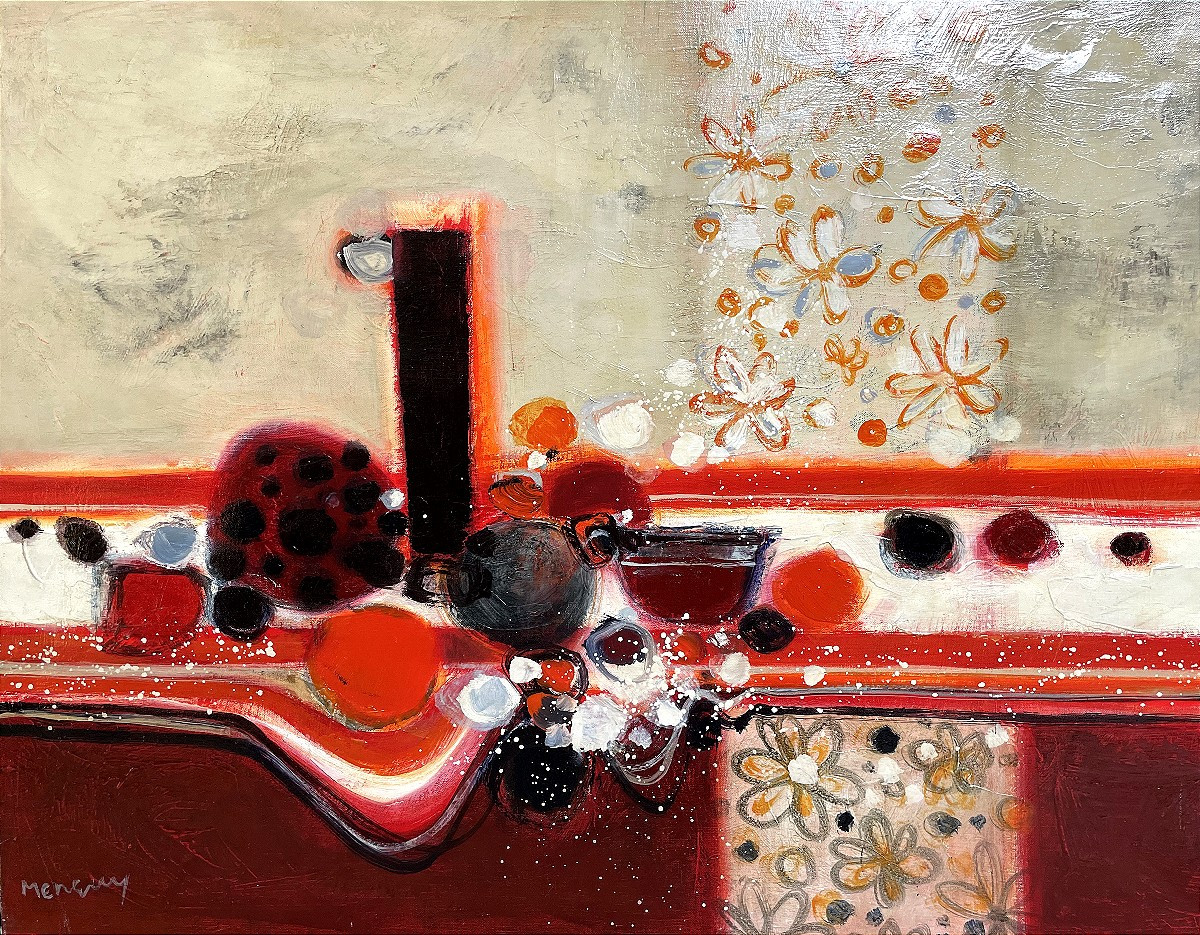 Frédéric Menguy (1927-2007),  Huile Sur Toile des années 1970 « Grand Vase».-photo-6