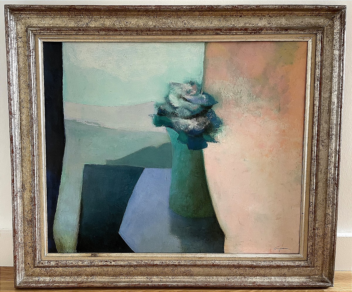 Claude Gaveau (1940-2021), Oil On Canvas From The 1970s Entitled "bouquet".-photo-2