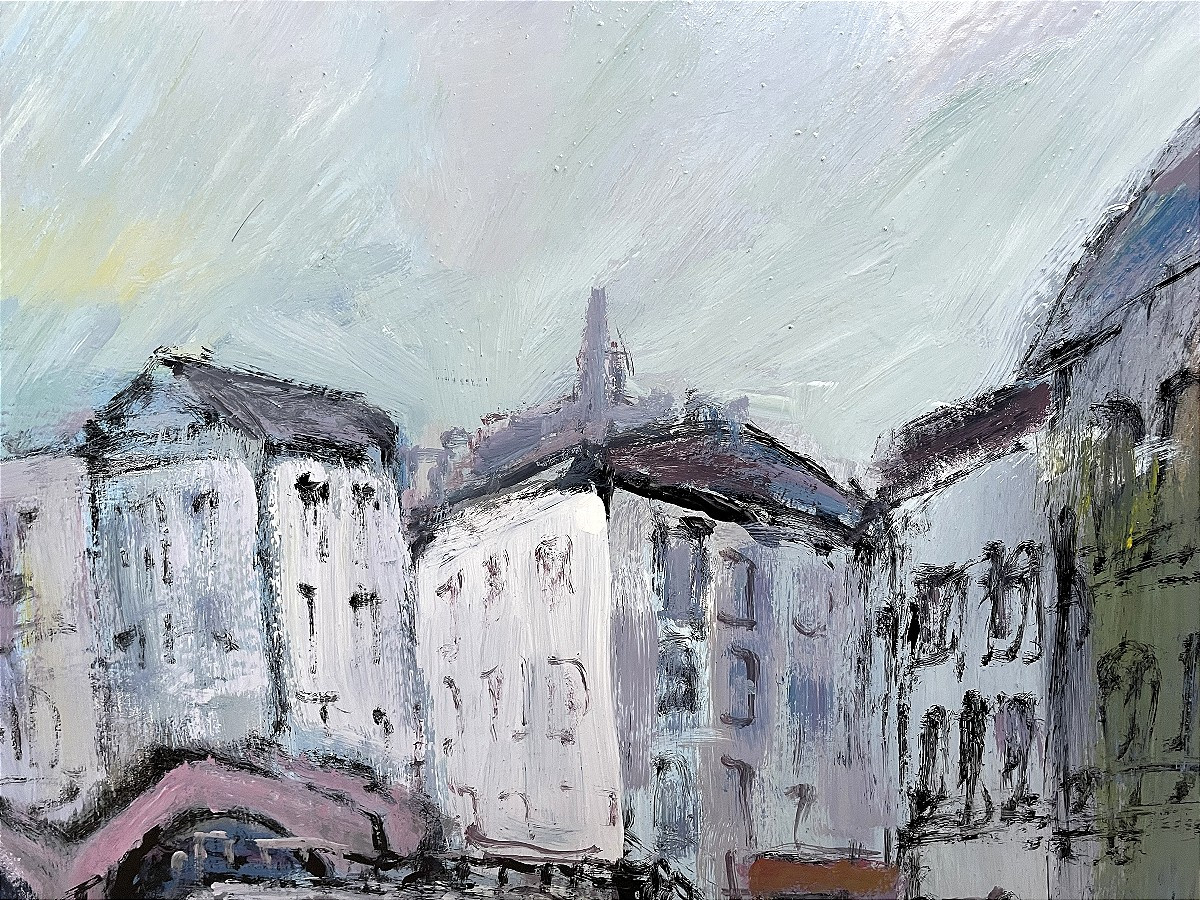 Mario Bonamici (1912-2002), Painting "venice", 1970s.-photo-5
