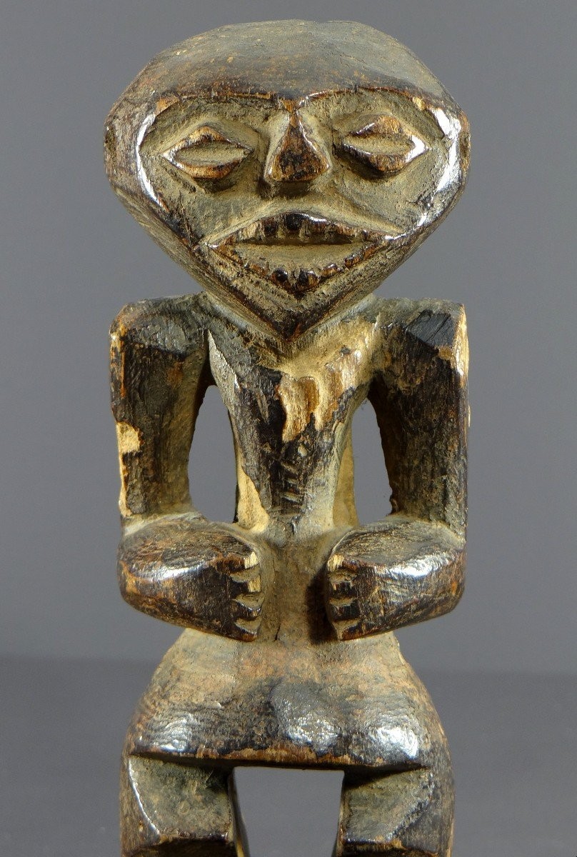 Nigéria, Peuple Mambila, Première Moitié Du XXème Siècle, Statuette En Bois Dur De Type "tadep"-photo-3