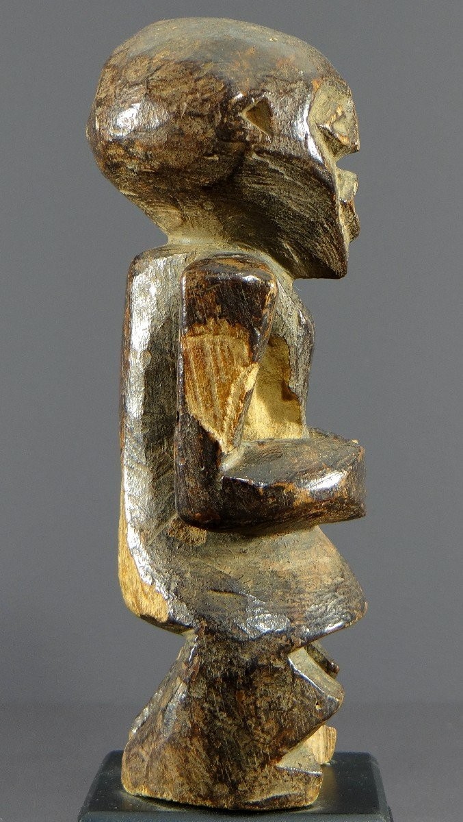 Nigéria, Peuple Mambila, Première Moitié Du XXème Siècle, Statuette En Bois Dur De Type "tadep"-photo-5
