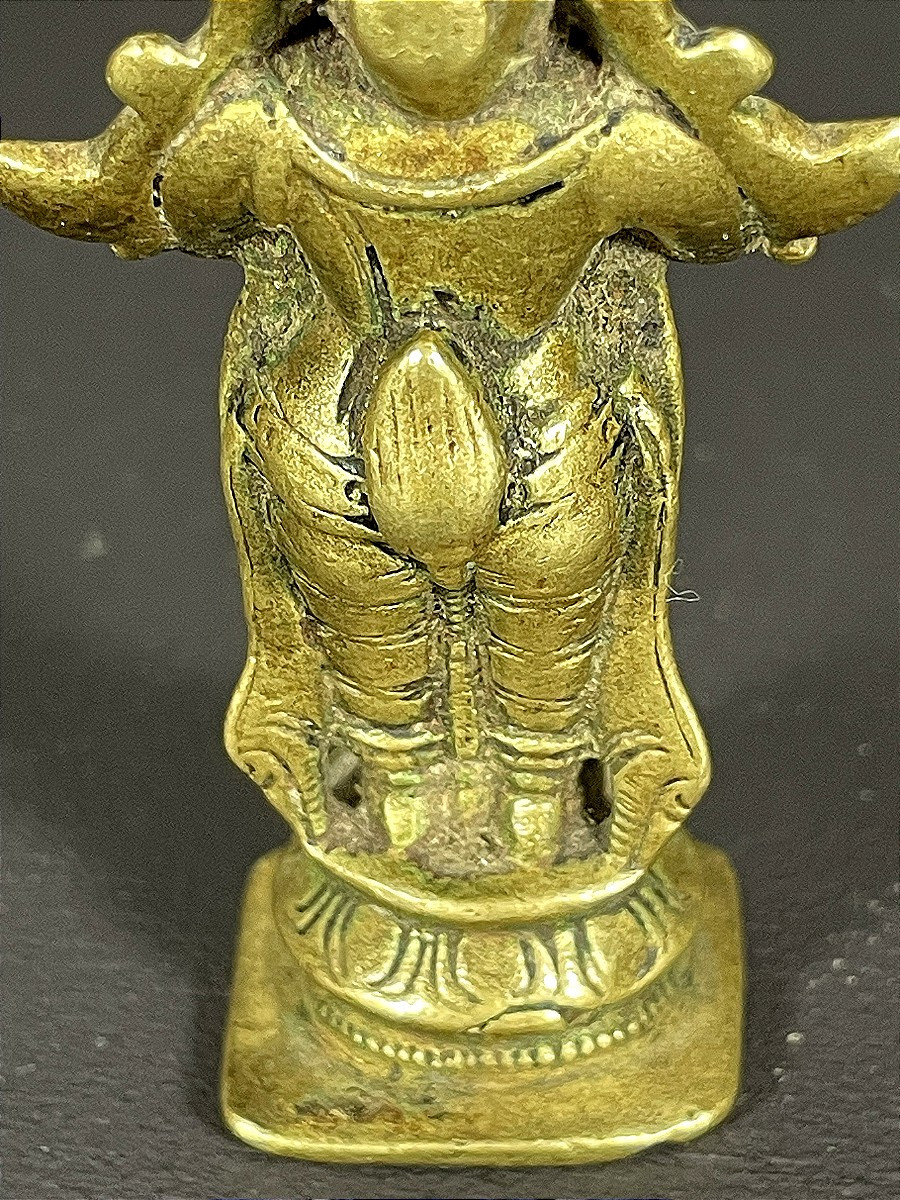 India, 19th Century, Bronze Statuette Depicting Garuda, Vehicle Of The Hindu God Vishnu.-photo-4