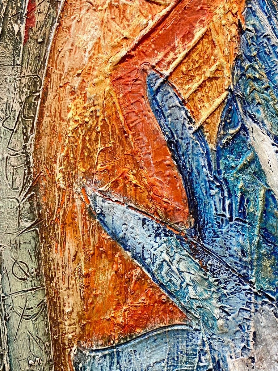 Louis Donnet Dit Ld Bjorn (1907-1989), Abstract Composition Painting From The 1950s. -photo-2