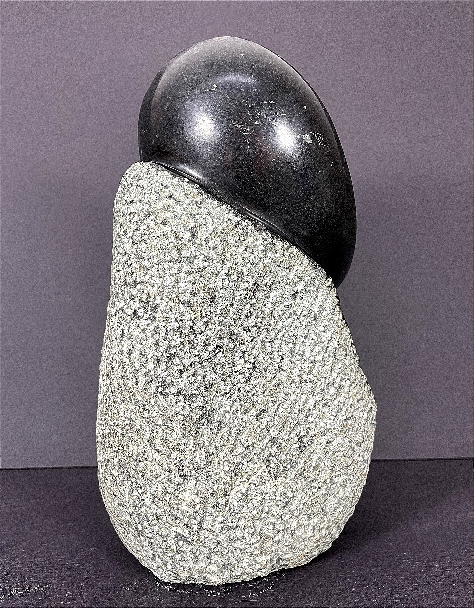 Zimbabwe, Art Shona, Sculpture contemporaine en serpentine datant des années 1980.-photo-4