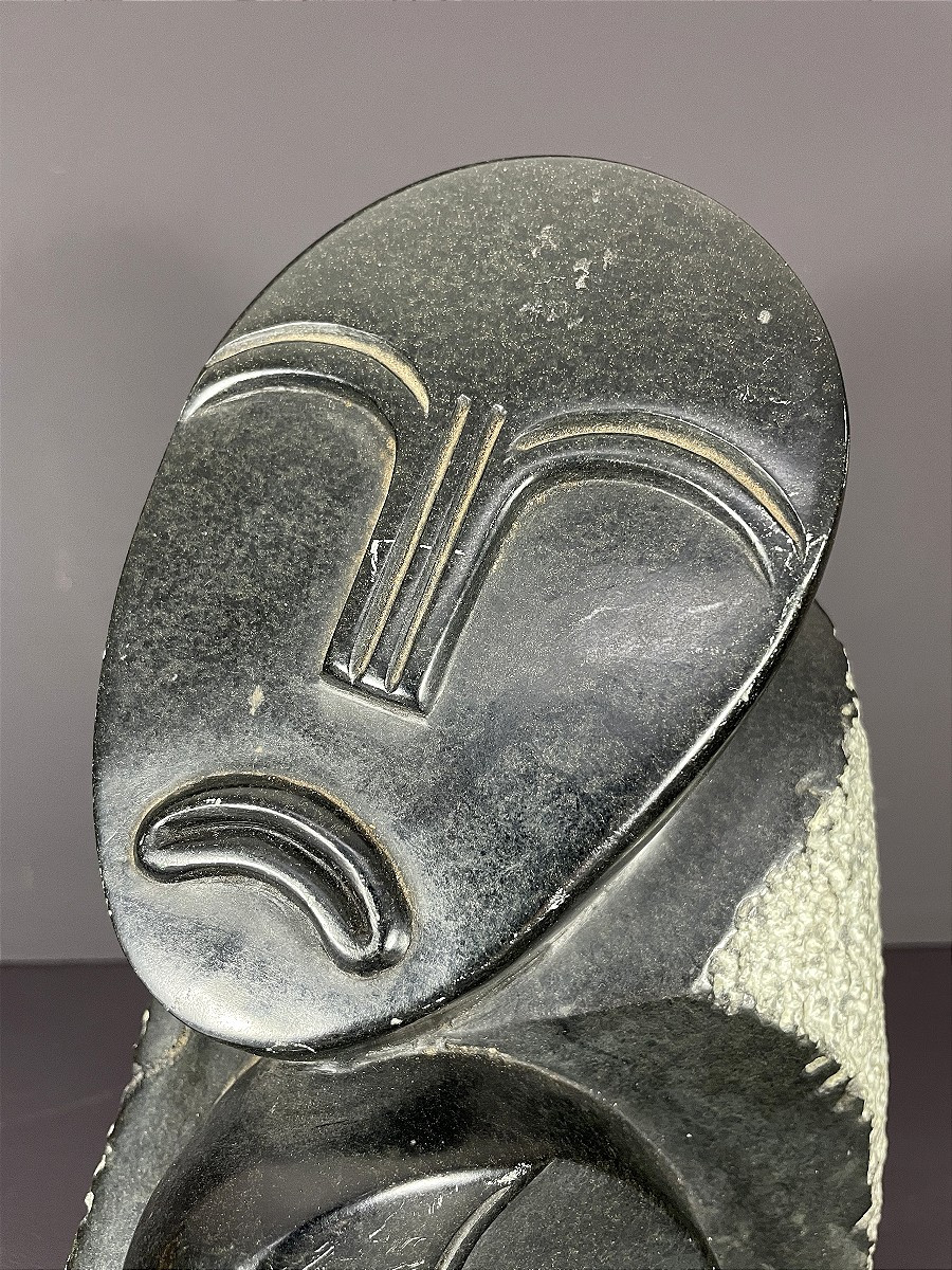 Zimbabwe, Art Shona, Sculpture contemporaine en serpentine datant des années 1980.-photo-6
