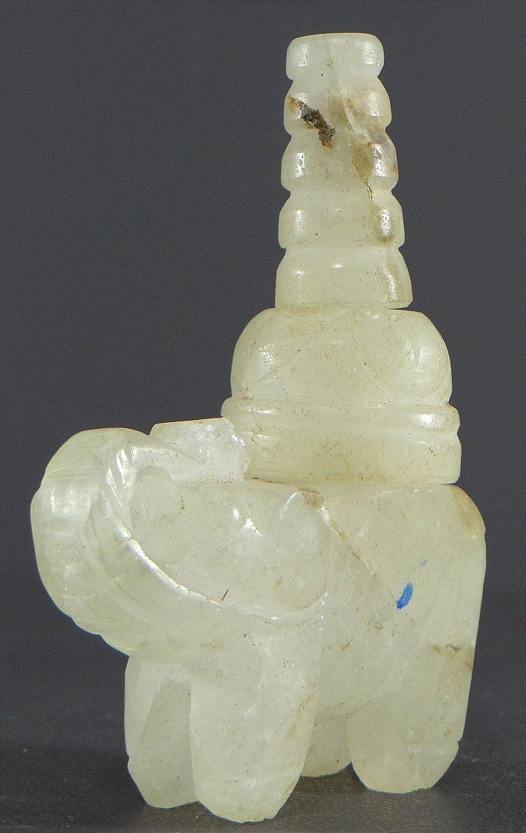 Art Gréco-bouddhiste Du Gandhara, IIIe Siècle, Rare Stupa Sur éléphant En Cristal De Roche. -photo-5