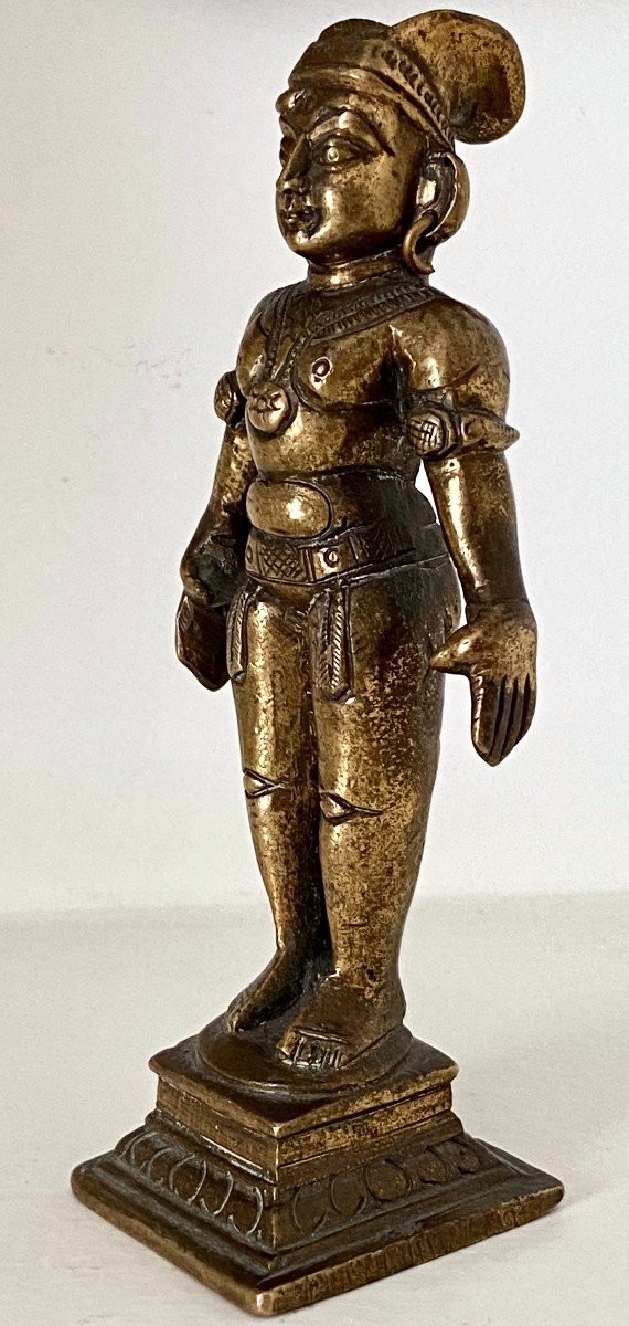 India, 1920s/1930s, Bronze Statuette Marapachi Fertility Doll.-photo-3