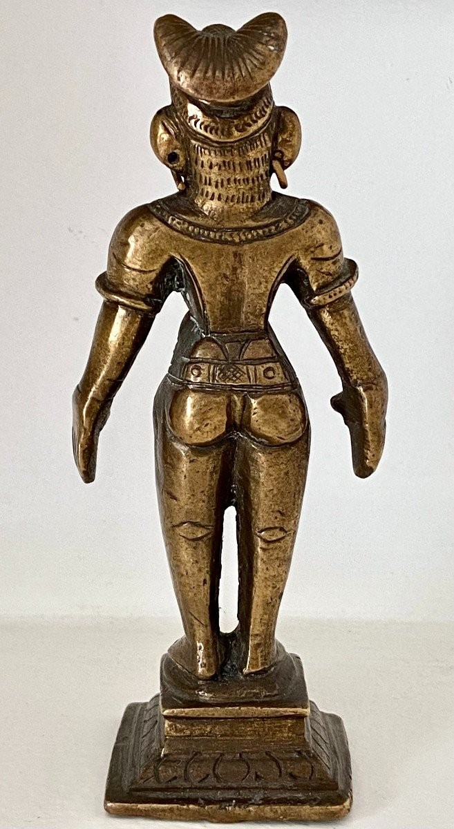 India, 1920s/1930s, Bronze Statuette Marapachi Fertility Doll.-photo-3