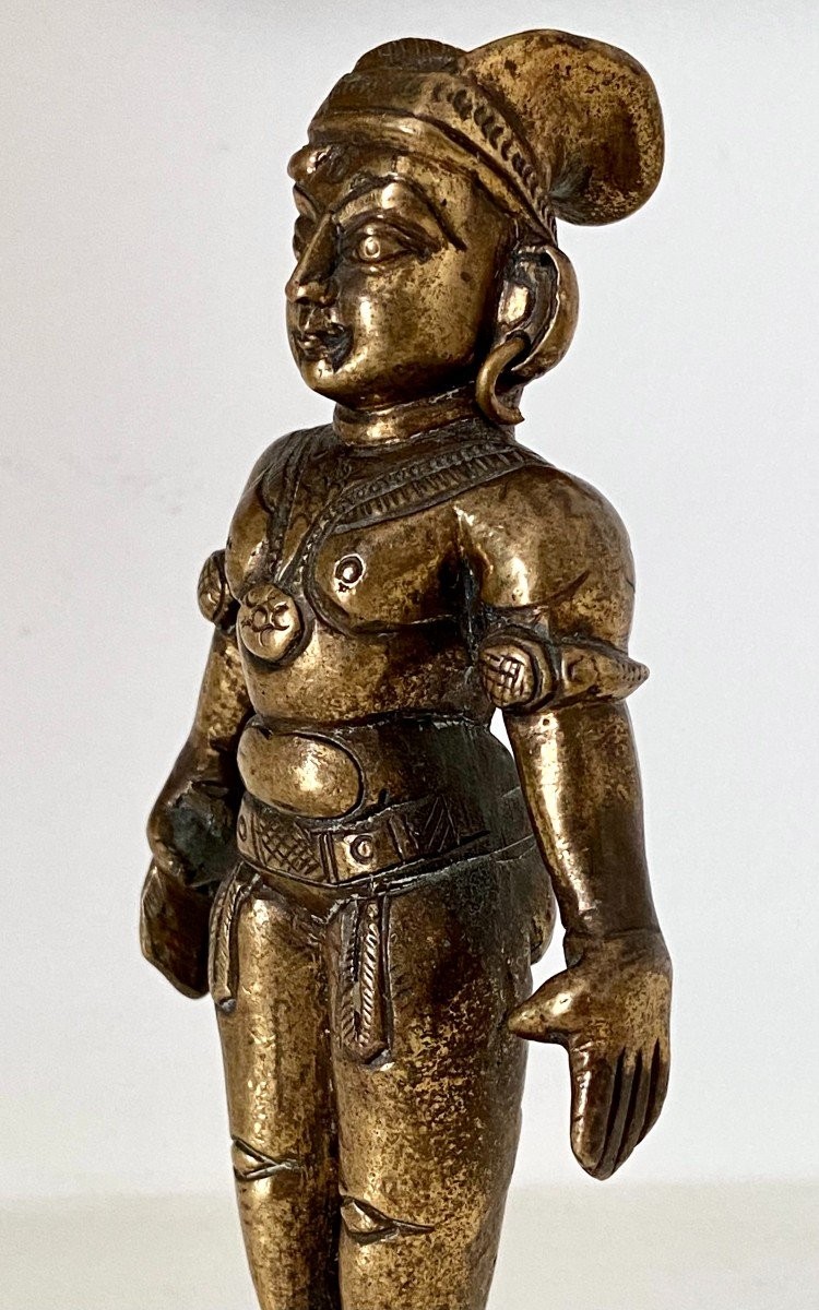 India, 1920s/1930s, Bronze Statuette Marapachi Fertility Doll.-photo-5