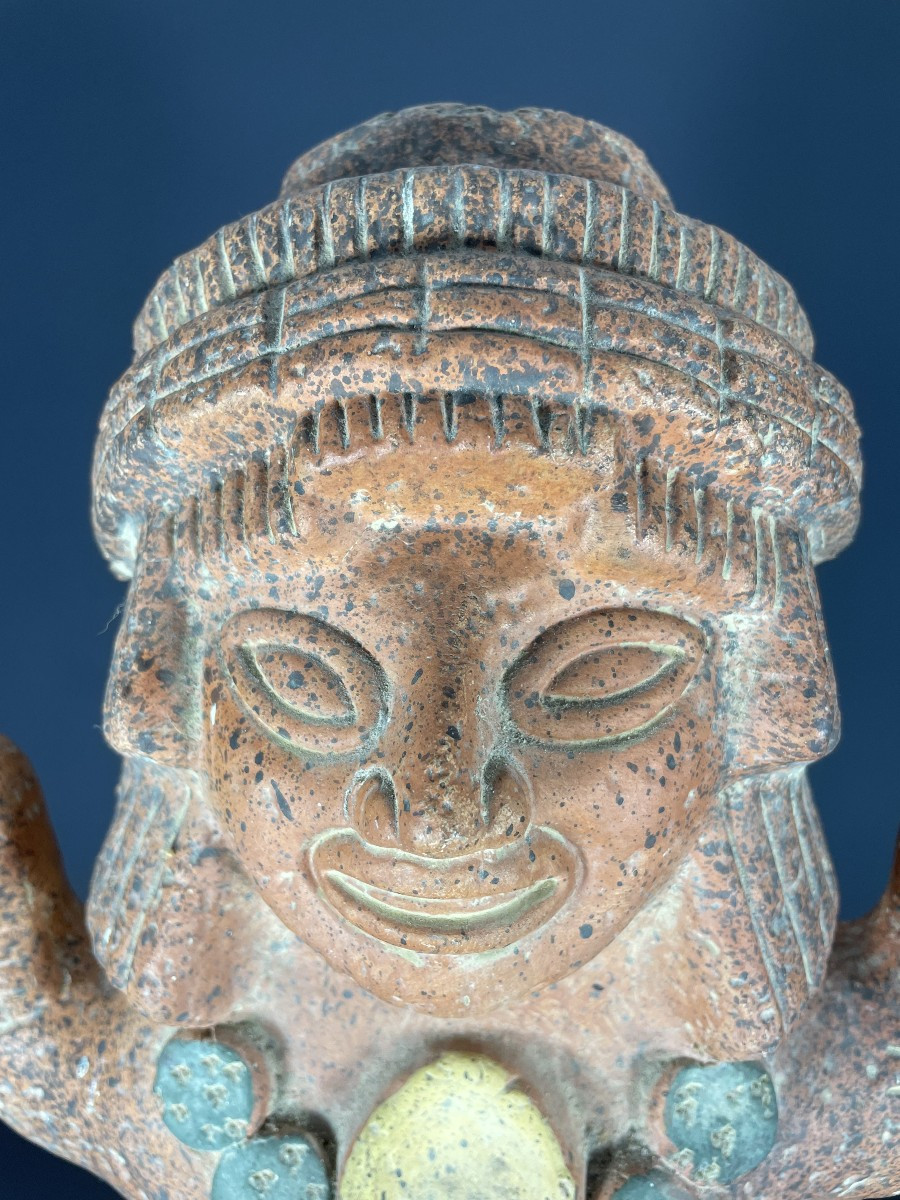 Mexico, 1960s, Terracotta Statue Depicting A Character In The Pre-columbian Spirit.-photo-6