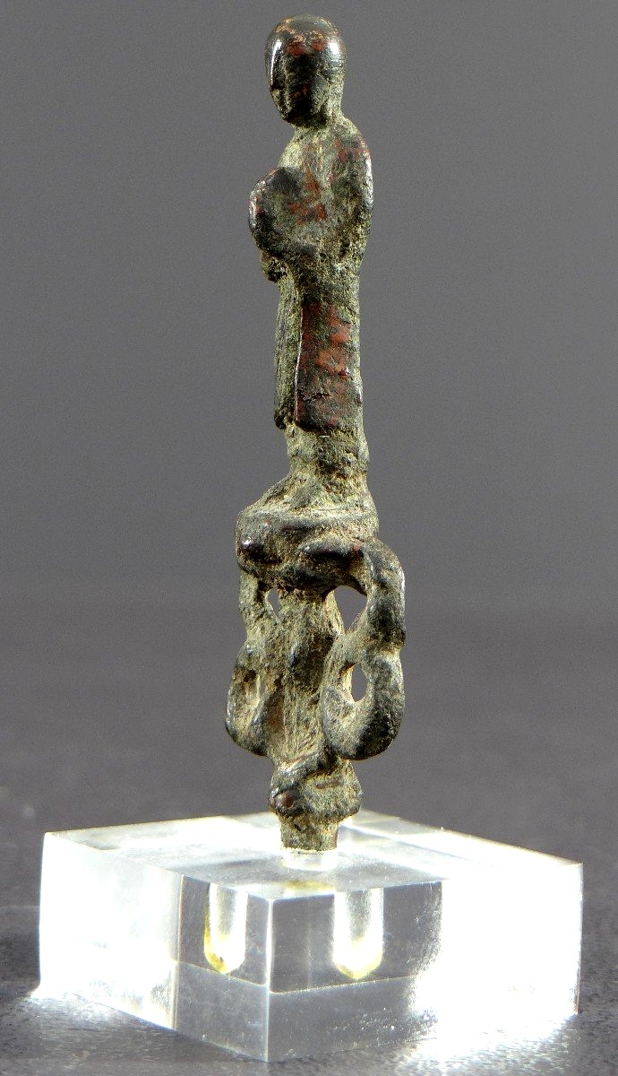 China, Tang Dynasty Period (618-907), Rare Miniature Bronze Statue Of A Buddhist Monk. -photo-3