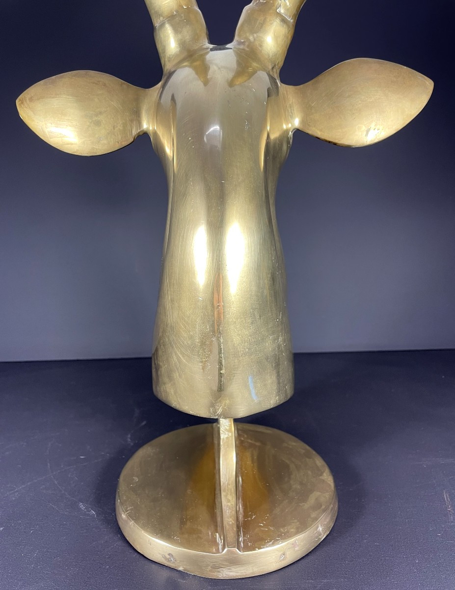 United States, Brass Sculpture Of An Antelope, 1970.-photo-6