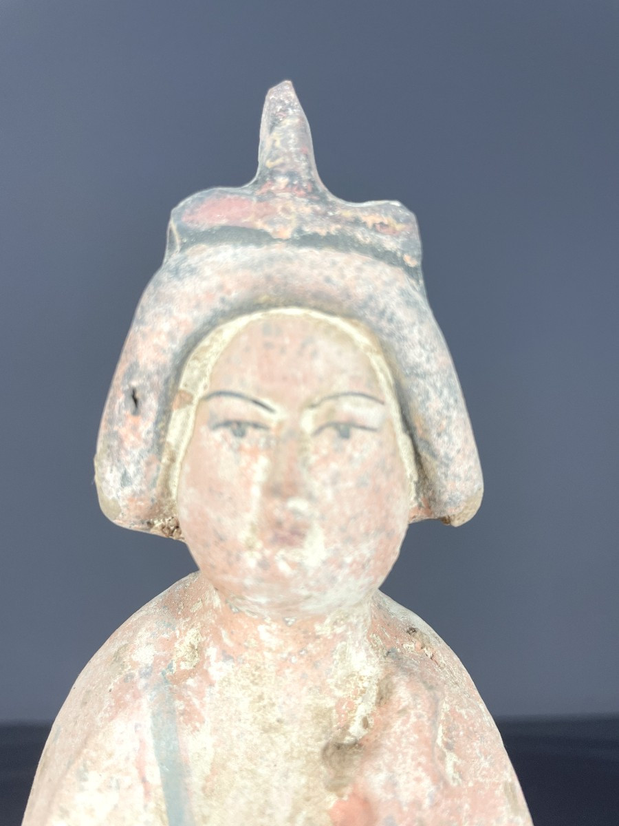 China, Terracotta Statuette Of A Court Lady Called "fat Lady", Tang Style, 1960.-photo-3