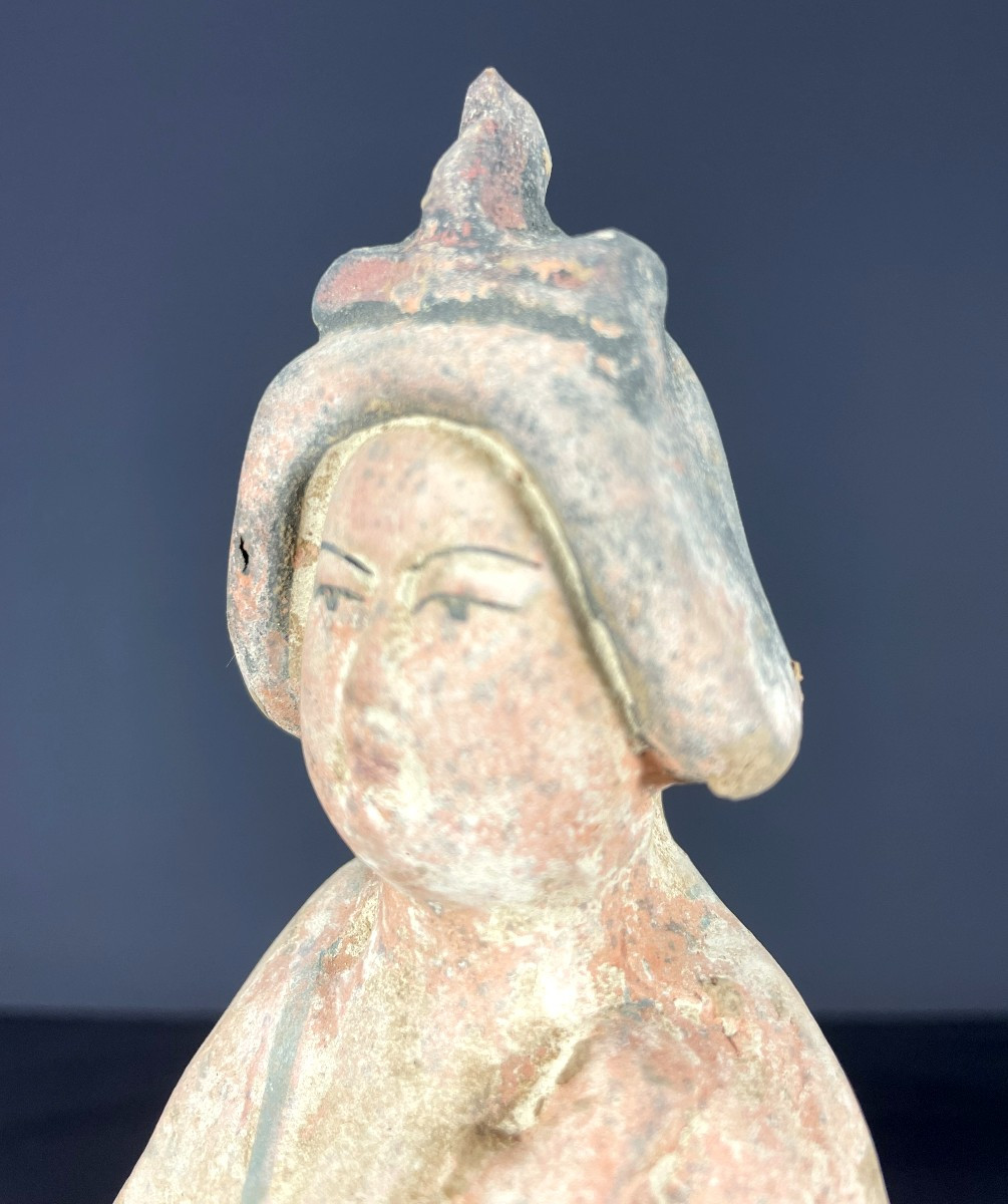 China, Terracotta Statuette Of A Court Lady Called "fat Lady", Tang Style, 1960.-photo-3