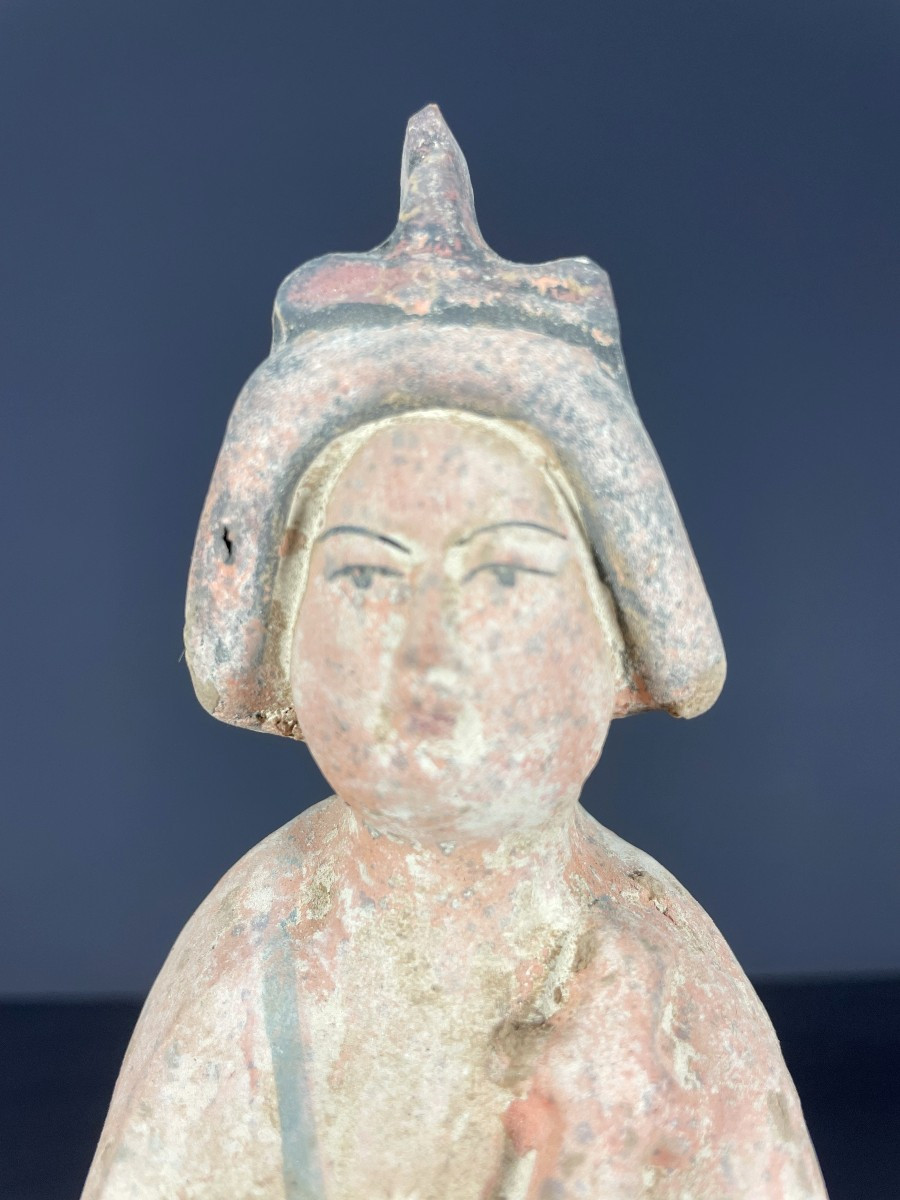 China, Terracotta Statuette Of A Court Lady Called "fat Lady", Tang Style, 1960.