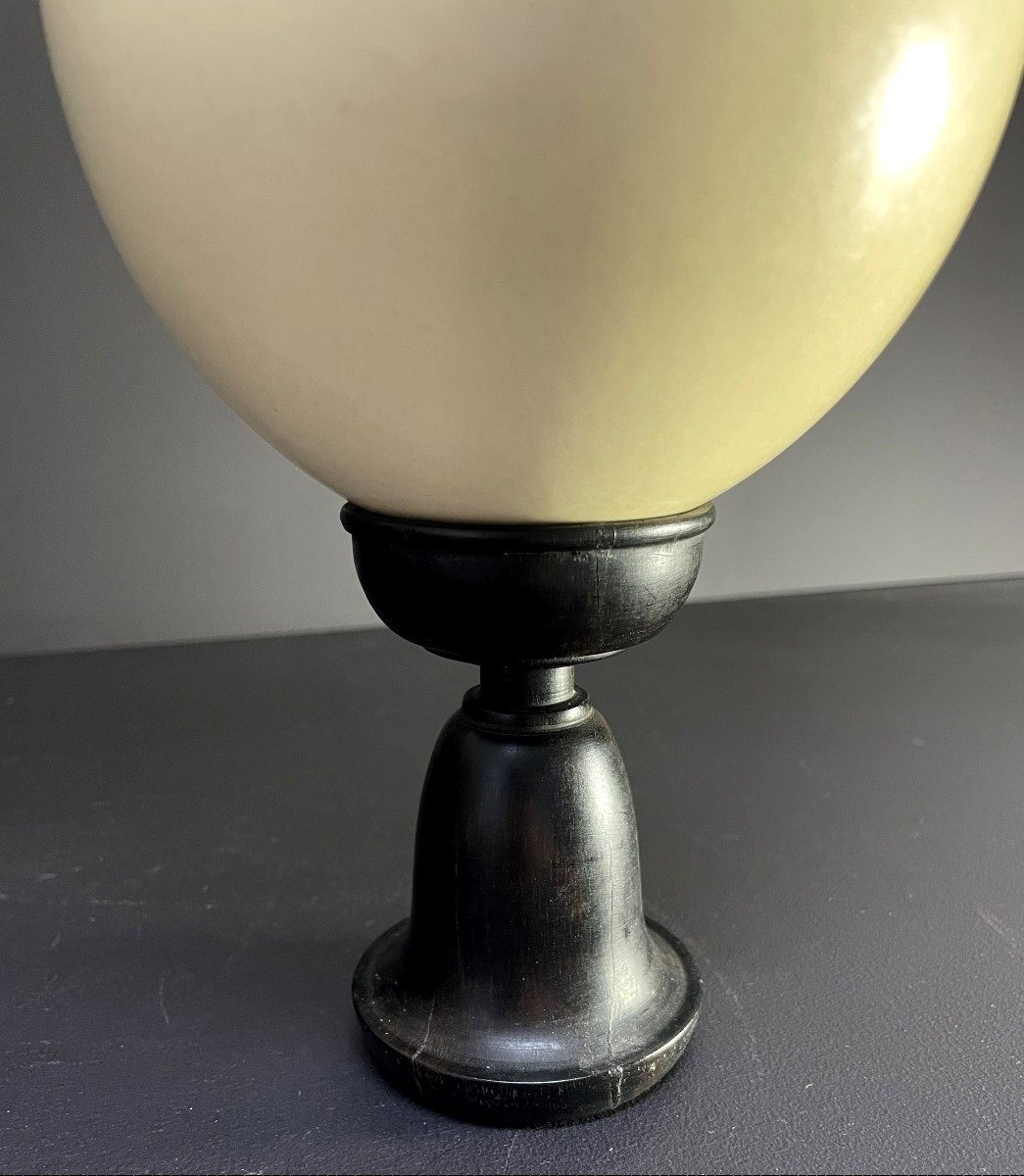 France, Ostrich Egg Mounted On A Wooden Stand, 1970-photo-3