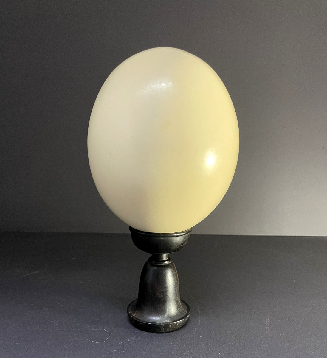 France, Ostrich Egg Mounted On A Wooden Stand, 1970-photo-4