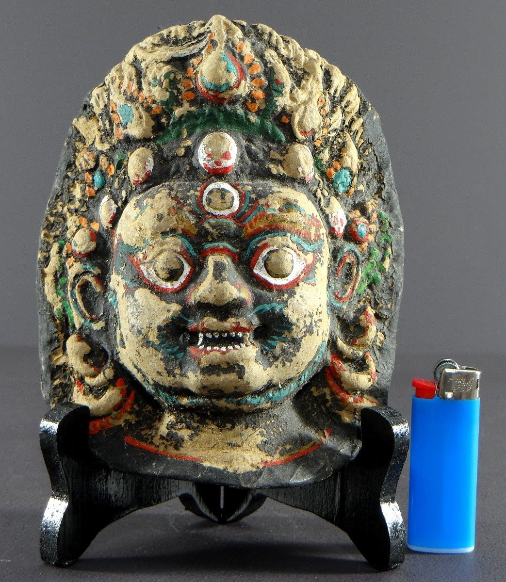Nepal, Late 19th-early 20th Century, Painted Papier-mâché Bhairava Mask. -photo-5