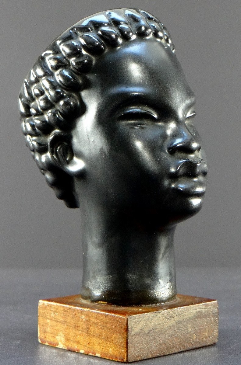 France Années 1950/1960, Vide-poches Africaniste En Céramique Esprit Roger Capron.