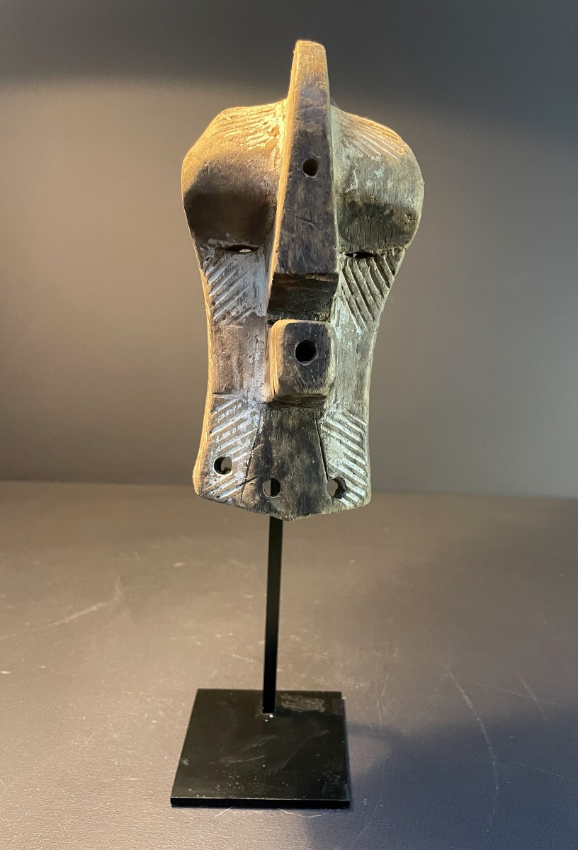 Songye Culture, Democratic Republic, "kifwebe" Society Rank Mask, Circa 1950.-photo-3