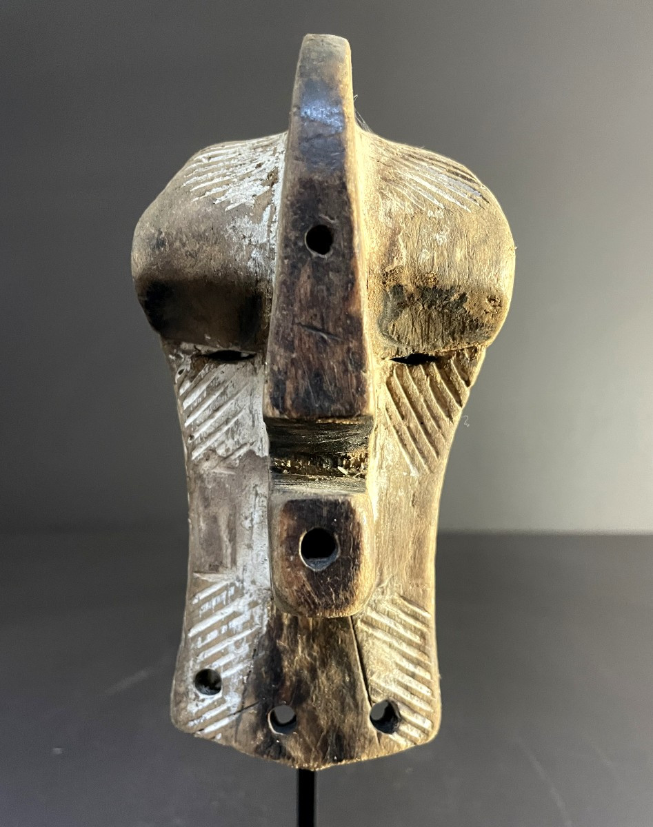 Songye Culture, Democratic Republic, "kifwebe" Society Rank Mask, Circa 1950.-photo-7