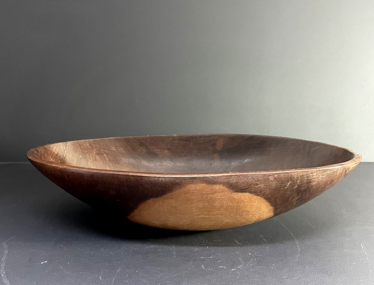 Iles Fidji, Coupe oblongue utilisée pour la consommation du kava, breuvage cérémoniel, 1950.-photo-4